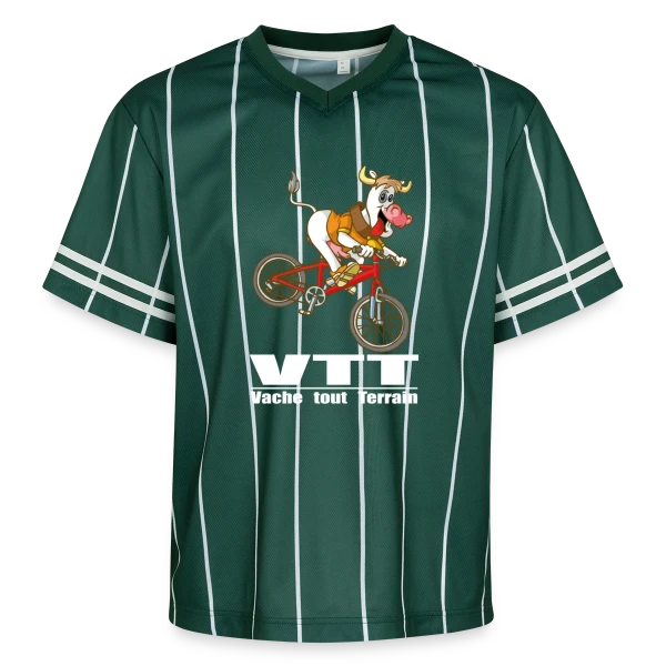 Vache VTT : L'Aventure à la Campagne sur T-shirt de foot unisexe en mesh
