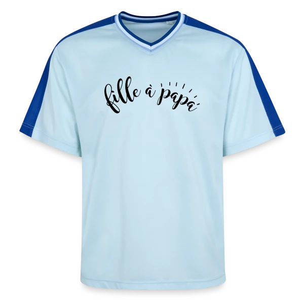 Fille à Papa Adorée sur T-shirt de foot unisexe en mesh