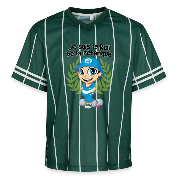 Roi de la pétanque sur T-shirt de foot unisexe en mesh