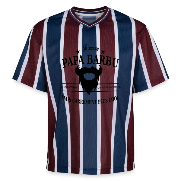 Papa Stylé Barbu sur T-shirt de foot unisexe en mesh