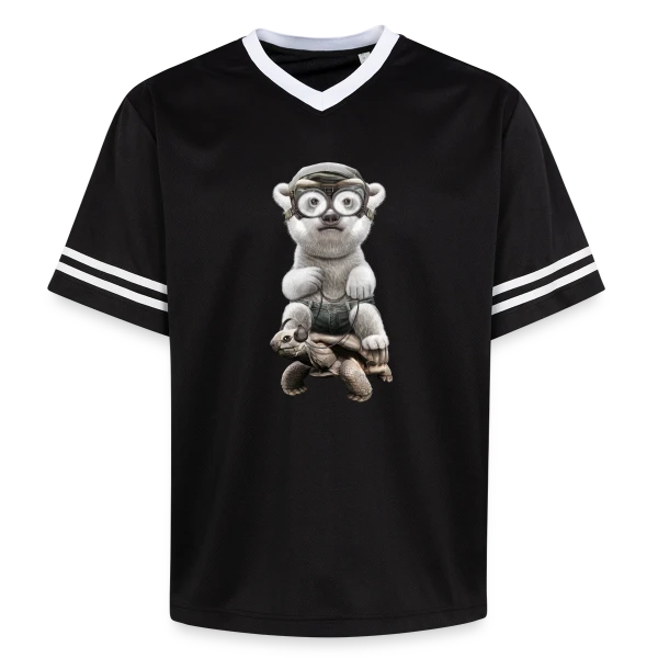 Tortue Polaire Aventureuse sur T-shirt de foot unisexe en mesh