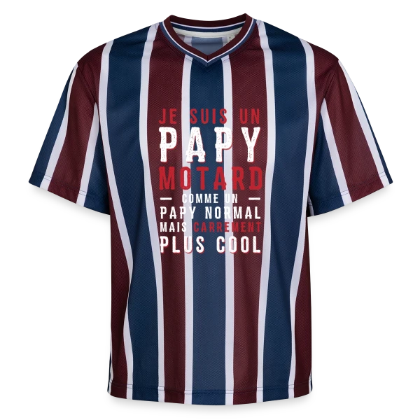 Papy Motard : Carrément Plus Cool ! sur T-shirt de foot unisexe en mesh