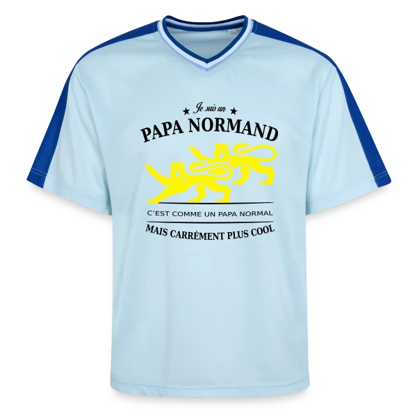 Papa Normand au Guépard Doré sur T-shirt de foot unisexe en mesh