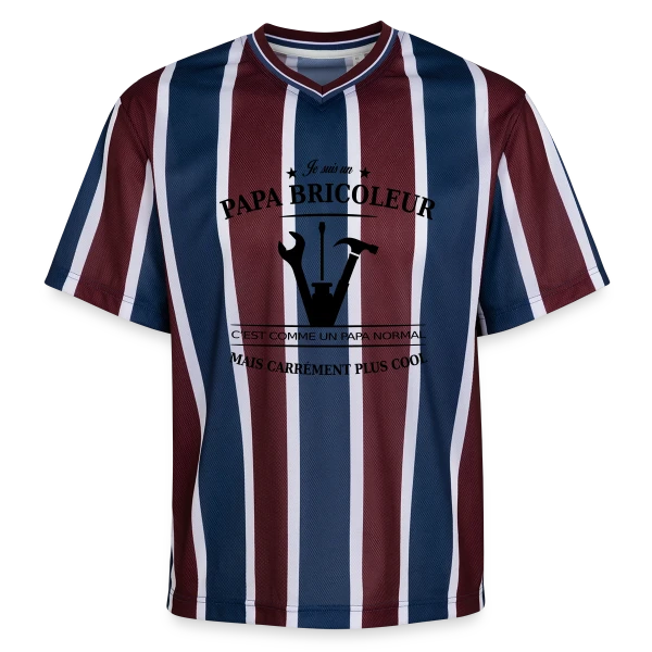 Papa Bricoleur: Le Roi du Bricolage sur T-shirt de foot unisexe en mesh