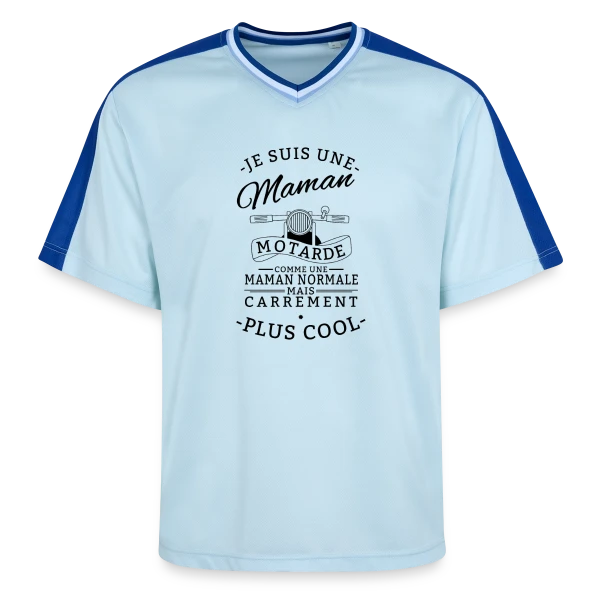 Maman Motarde : L'Asphalte au Coeur sur T-shirt de foot unisexe en mesh