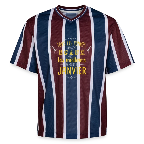Homme 'Les Légendes Naissent en Janvier' sur T-shirt de foot unisexe en mesh