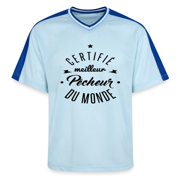 Certifié Meilleur Pêcheur sur T-shirt de foot unisexe en mesh