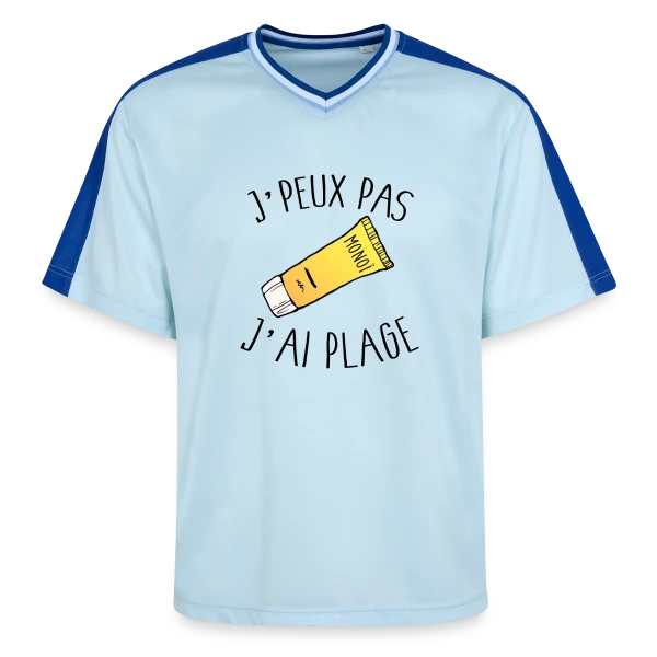 J'peux Pas J'ai Plage sur T-shirt de foot unisexe en mesh