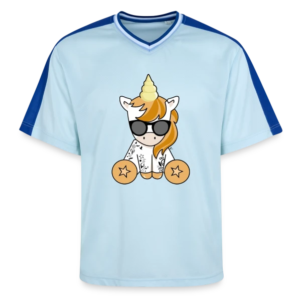 Licorne Hipster Stylée sur T-shirt de foot unisexe en mesh