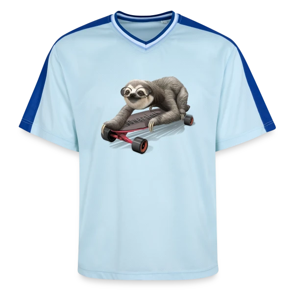 Paresseux Skateur Stylé sur T-shirt de foot unisexe en mesh