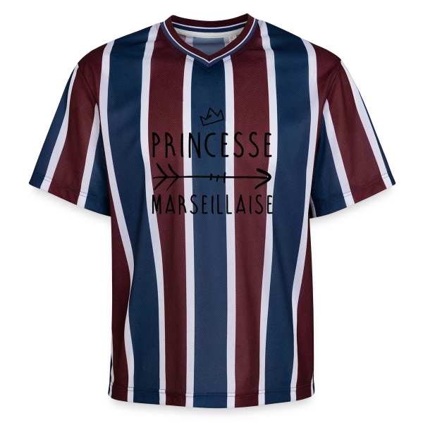 Princesse Marseillaise sur T-shirt de foot unisexe en mesh