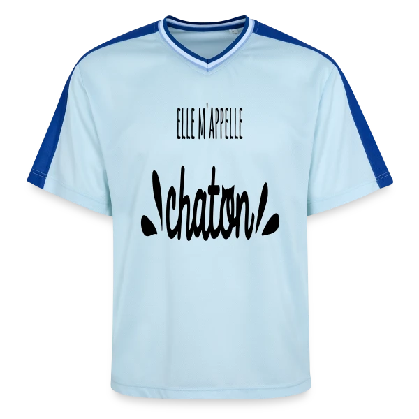 Elle M'appelle Chaton sur T-shirt de foot unisexe en mesh