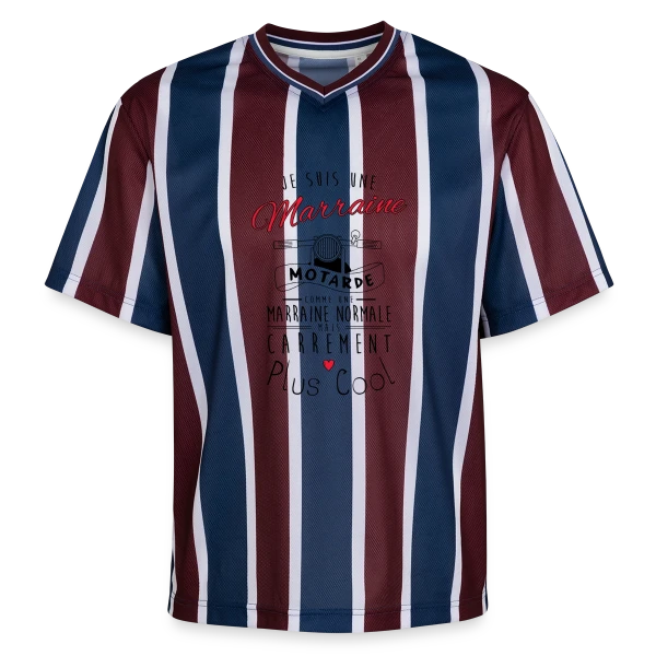 Marraine Motarde : Carrément la Plus Cool ! sur T-shirt de foot unisexe en mesh
