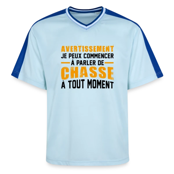 Chasseur : Attention Humour Sauvage ! sur T-shirt de foot unisexe en mesh