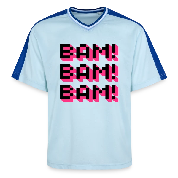 Bam! Bam! Bam! Style Comique sur T-shirt de foot unisexe en mesh