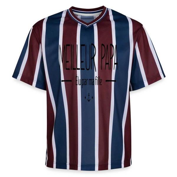 Meilleur Papa Élu par Ma Fille sur T-shirt de foot unisexe en mesh