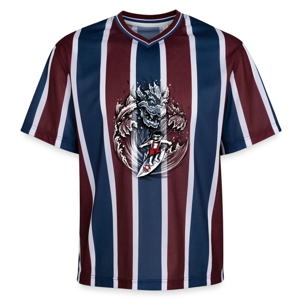 Mario, le Surfeur de Bowser sur T-shirt de foot unisexe en mesh