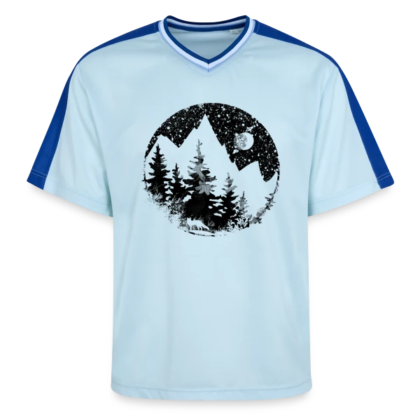 Paysage Montagneux Nocturne Fantastique sur T-shirt de foot unisexe en mesh