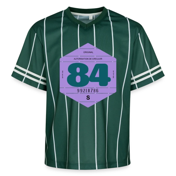 Vignette Automobile 1984 Rétro France sur T-shirt de foot unisexe en mesh