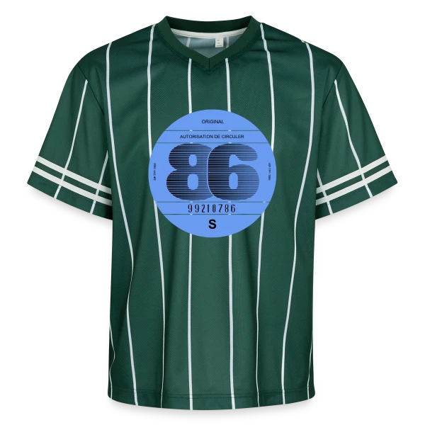 1986: Icône Rétro Automobile Française sur T-shirt de foot unisexe en mesh