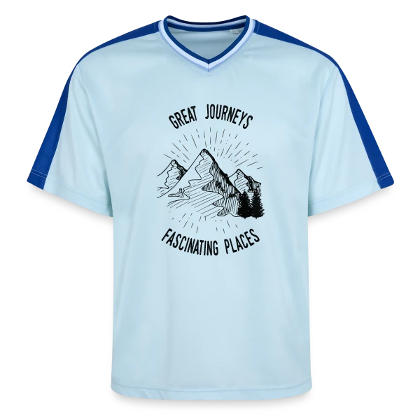 Grandes Aventures Montagneuses sur T-shirt de foot unisexe en mesh