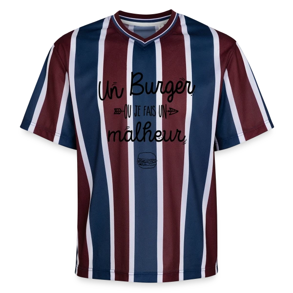 L'Empereur du Burger sur T-shirt de foot unisexe en mesh