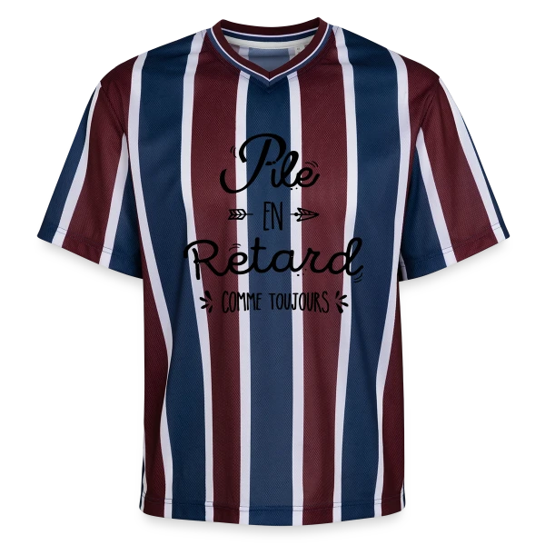 Pile Poil en Retard sur T-shirt de foot unisexe en mesh