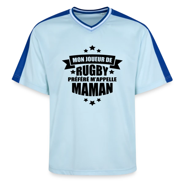 Mon Joueur de Rugby Préféré M'appelle Maman sur T-shirt de foot unisexe en mesh