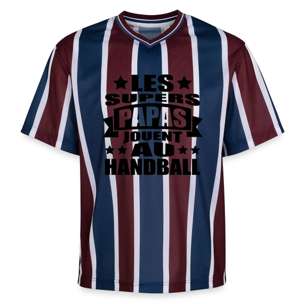 Papa Handball : Le Super Papa des Terrains sur T-shirt de foot unisexe en mesh