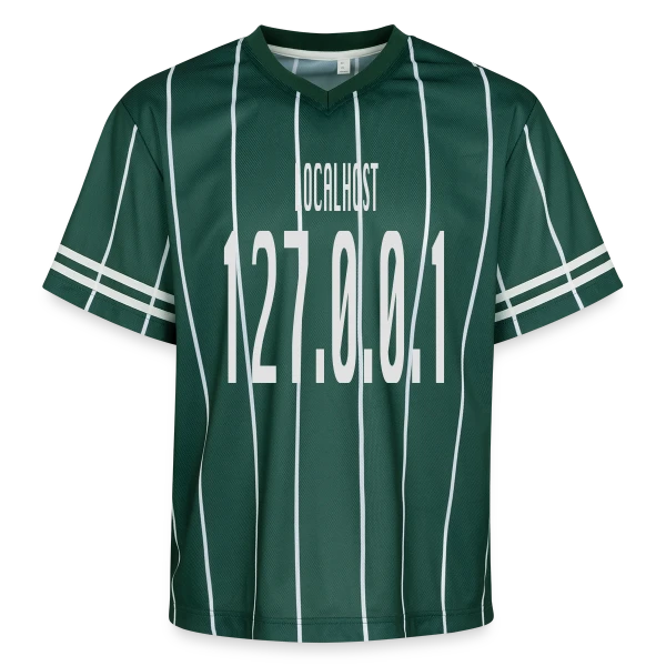 Localhost 127.0.0.1 - No Place Like Home pour Geek sur T-shirt de foot unisexe en mesh