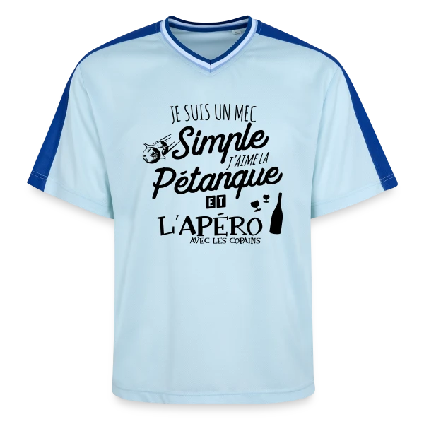 Pétanque & Apéro : L'Équipe Gagnante sur T-shirt de foot unisexe en mesh