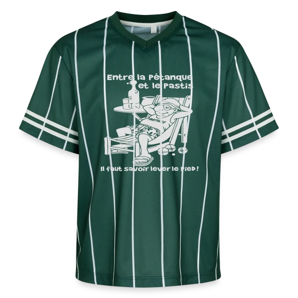 Entre la Pétanque et le Pastis sur T-shirt de foot unisexe en mesh