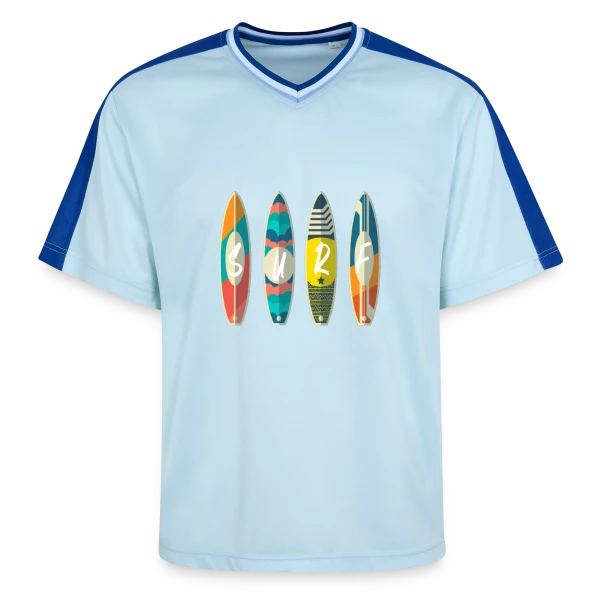 Surf : Planche & Soleil | Idée Cadeau Jeunesse sur T-shirt de foot unisexe en mesh