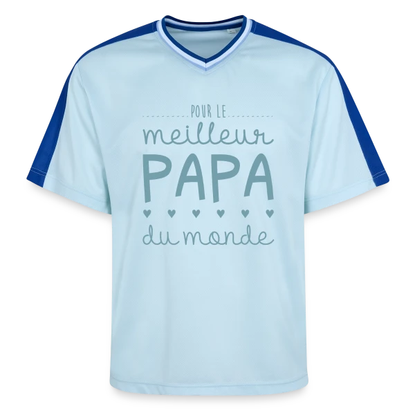 Pour le Meilleur Papa du Monde - avec Cœurs et Amour sur T-shirt de foot unisexe en mesh
