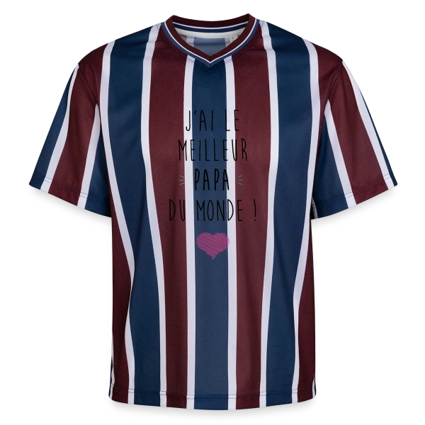 J'ai le Meilleur Papa du Monde - Déclaration d'Amour sur T-shirt de foot unisexe en mesh