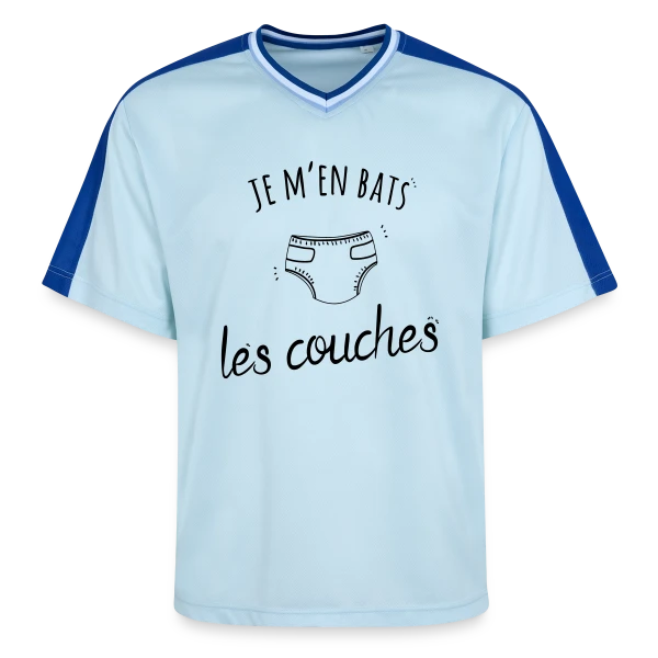 Humour "Je M'en Bats Les Couches" - Idée Cadeau Drôle sur T-shirt de foot unisexe en mesh
