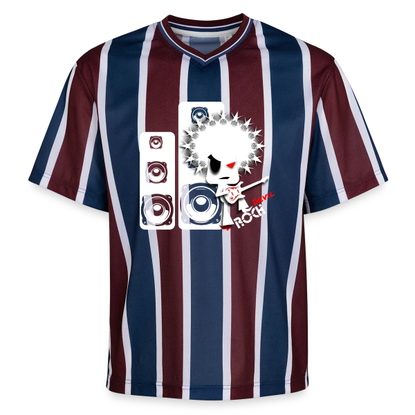 Devil Rock : L'Esprit Rebelle sur T-shirt de foot unisexe en mesh