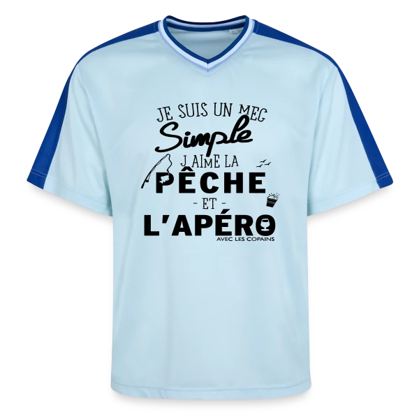 "Pêche & Apéro" : L'Humour du Pêcheur Relax sur T-shirt de foot unisexe en mesh