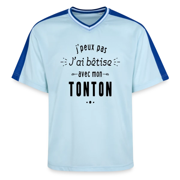 Complice de Bêtises avec Tonton sur T-shirt de foot unisexe en mesh