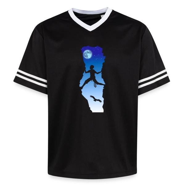 Grimpe Nocturne : L'Escalade Sous les Étoiles sur T-shirt de foot unisexe en mesh