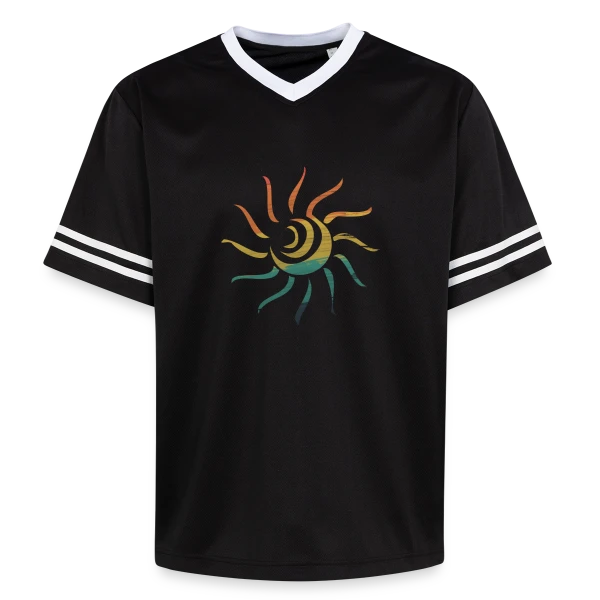 Soleil d'Été Tropical sur T-shirt de foot unisexe en mesh