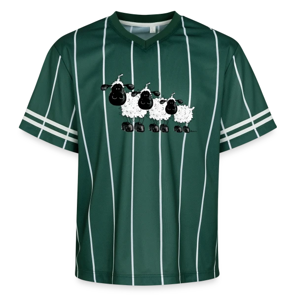 Trois Petits Moutons Rêveurs sur T-shirt de foot unisexe en mesh