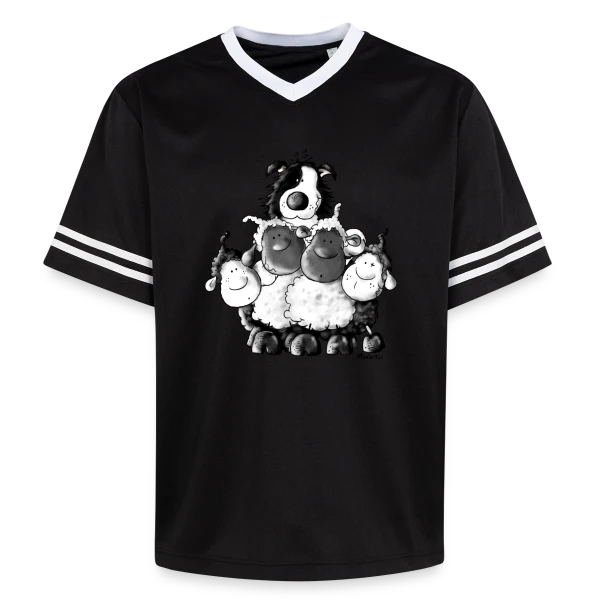 Border Collie et Moutons - Un Vrai Chien de Berger sur T-shirt de foot unisexe en mesh