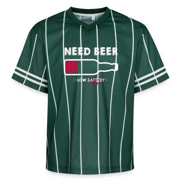 Humoristique : Need Beer, Besoin d'une Bière sur T-shirt de foot unisexe en mesh