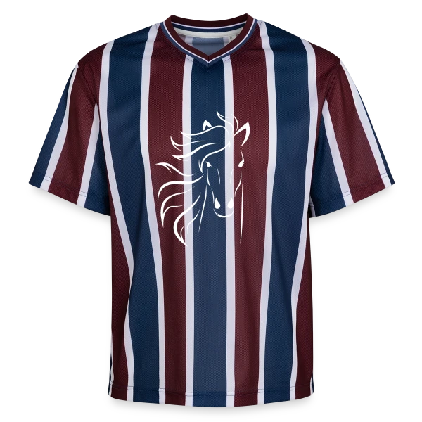 Silhouette Cheval Élégante sur T-shirt de foot unisexe en mesh