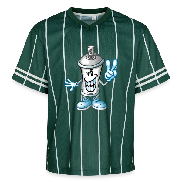Bombe de Peinture Cartoon : Street Art Fun sur T-shirt de foot unisexe en mesh