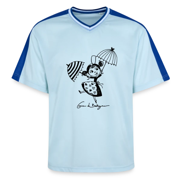 Bigoudène Joyeuse Parapluies sur T-shirt de foot unisexe en mesh