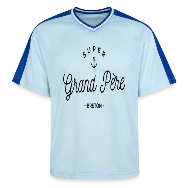 'Super Grand-Père Breton' - Fierté Familiale et Régionale sur T-shirt de foot unisexe en mesh
