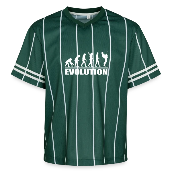 Guitare Évolution : La Vraie Histoire de l'Humanité sur T-shirt de foot unisexe en mesh