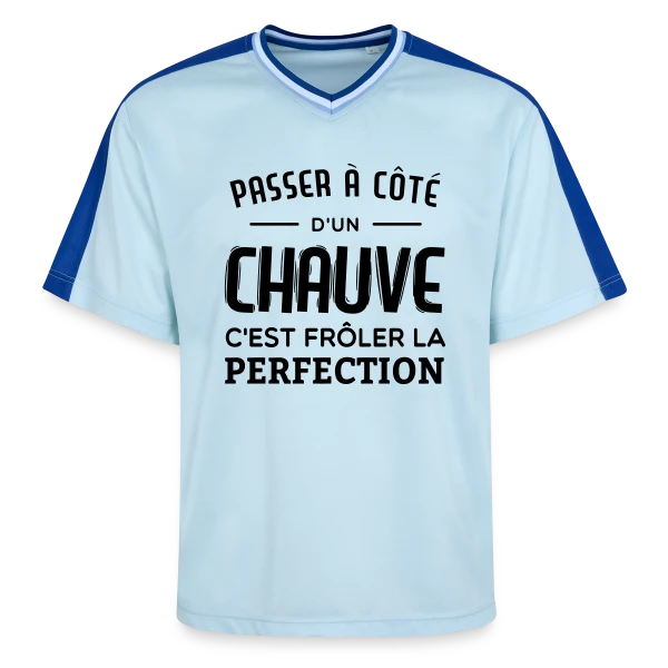 Chauve et Parfait : L'Humour Assume
R sur T-shirt de foot unisexe en mesh